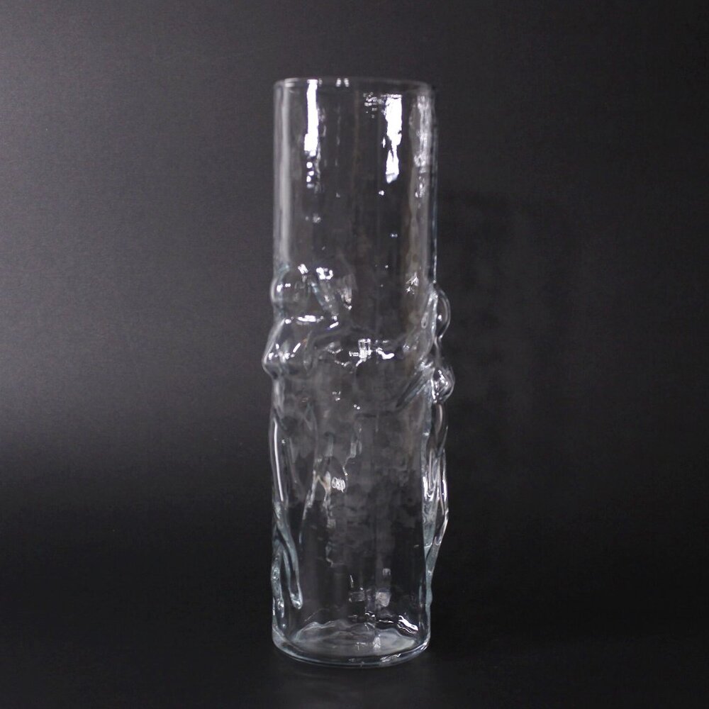 Vintage Libbey Glass large “La Femme” Dancing Nude Ladies tall drinking Glass,